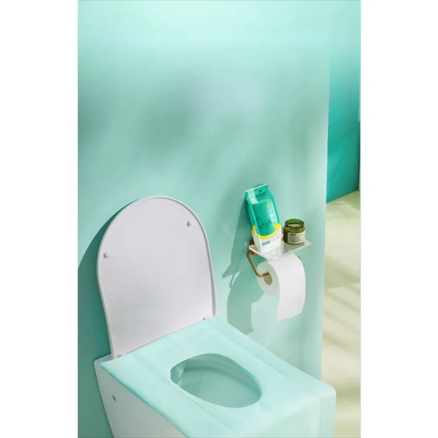 10pcs Ten pieces of disposable toilet seat for travel paper travel non-essential portable toilet cover