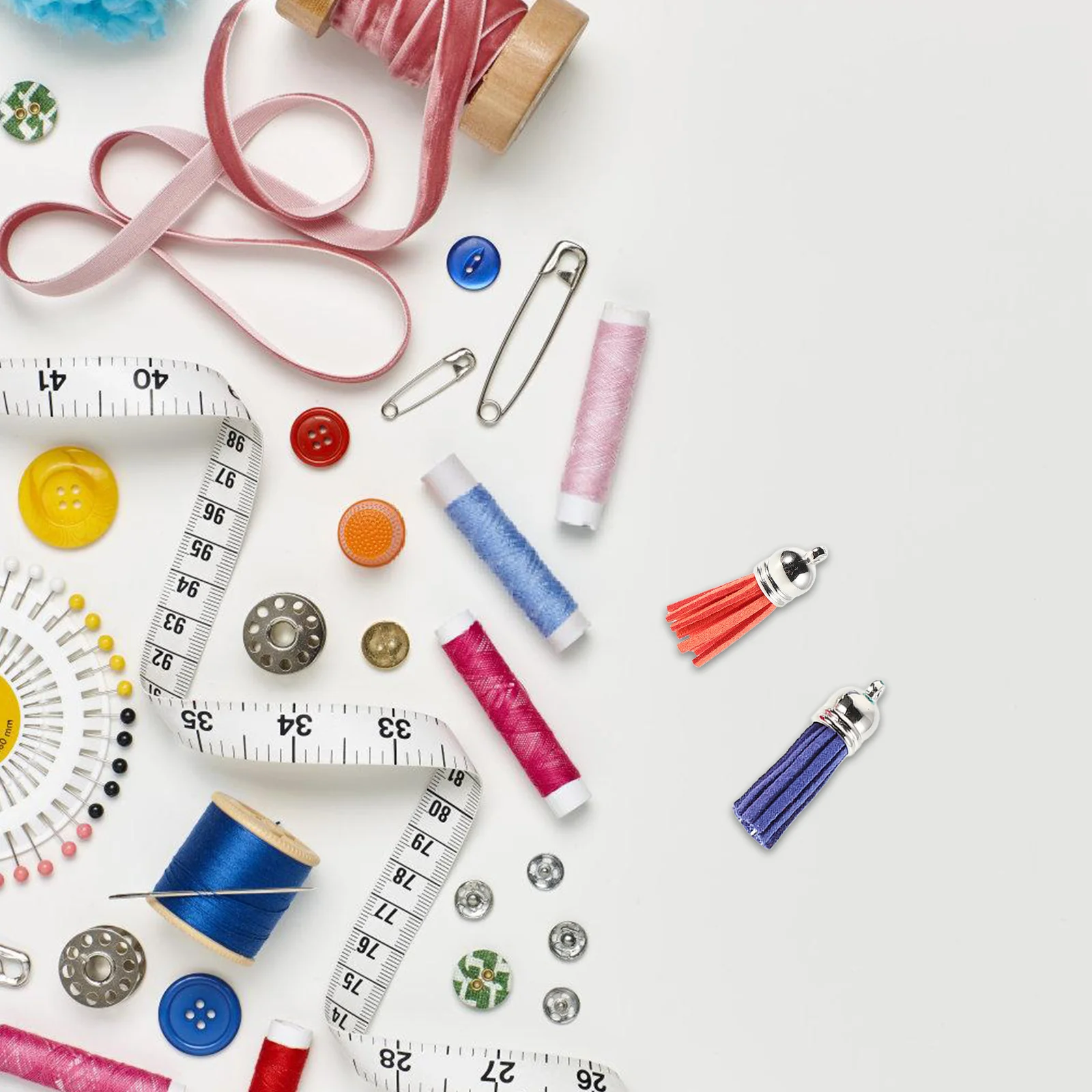 

240Pcs Colorful Suede Tassel Pendants DIY Projects Keychain Charms Mini Handmade Bag Decoration Accessories Bag Decor