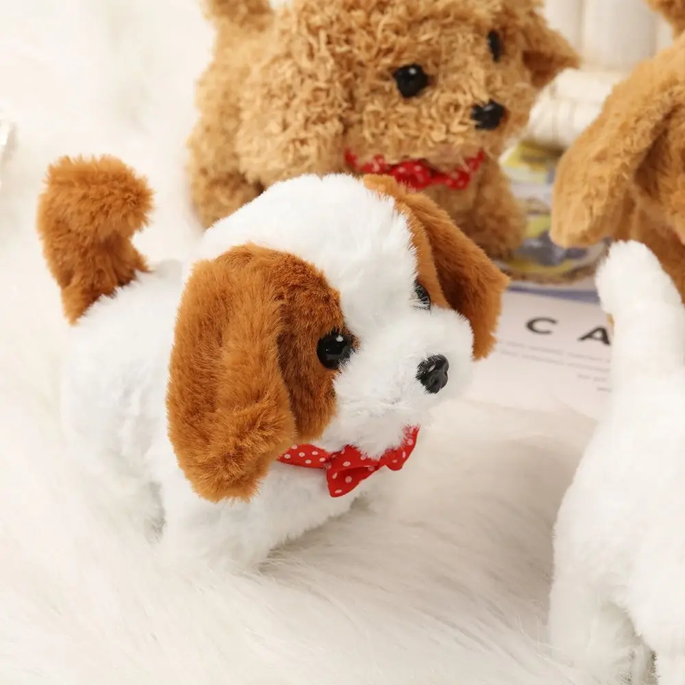Cucciolo interattivo Robot peluche Cane Robot Cucciolo che cammina Coda che abbaia che scodinzola Giocattolo per cani che cammina Regalo educativo Regalo di Capodanno