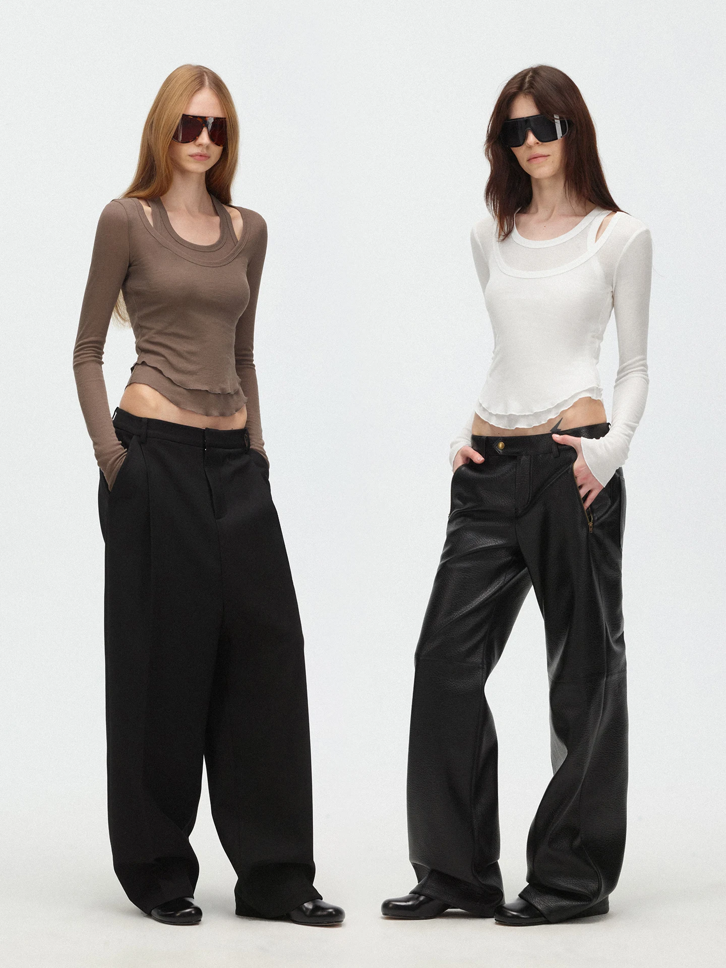 

Женский комплект из двух предметов: терможилет с U-образным вырезом и длинным рукавом, облегающий, из смесового хлопка и полиэстера, повседневный стиль