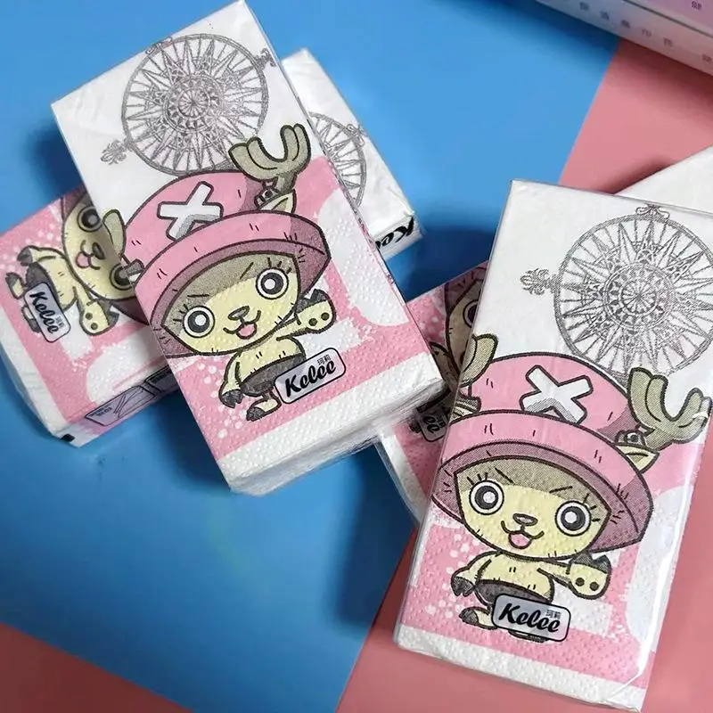 Kawaii Cute Tony Tony Chopper Tissue Handkerchief Paper Printing Napkin Portable Toilet Paper Facial Tissue Girl Birthday Gift