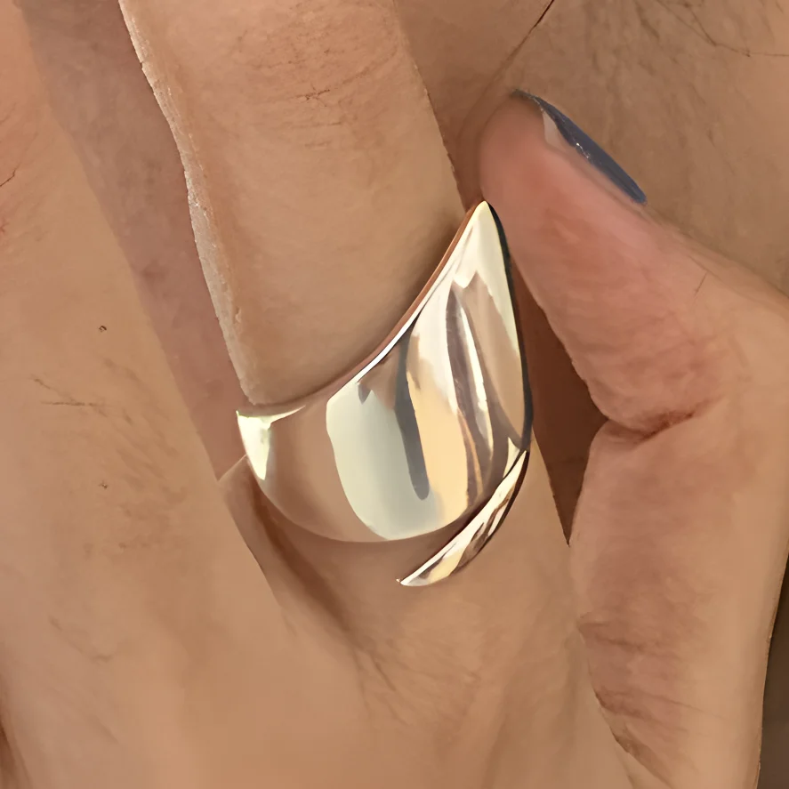 VENTFILLE Ringe aus 925er-Sterlingsilber, modisch, Hip-Hop, Vintage, für Paare, hohle Linien, Punk, Thai-Silber, Party, verstellbarer Schmuck