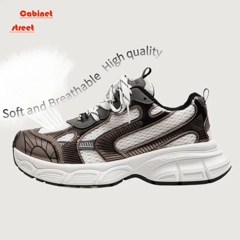 

2024 Men's Breathable Sports Shoes Autumn Fashion Brand All-match Leisure Student Running Sports Men's Increase Sneakers