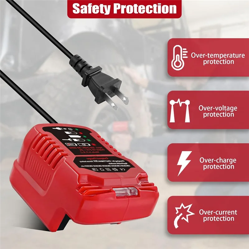 A44Z-Battery Charger For Craftsman V20 20V Max Lithium Battery Mini Charger For CMCB202 CMCB204 CMCB206 CMCB104 US Plug