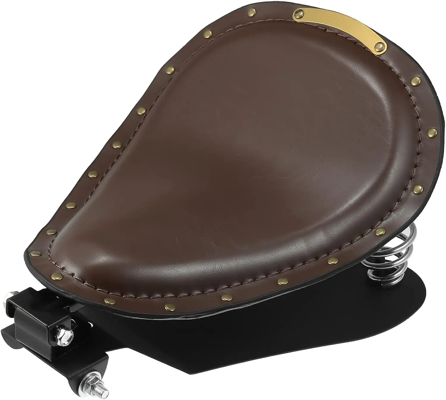 

1 Set 3 Inch Motorcycle Rivet Solo Seat with Spring Base Mounting Kit for Harley Davidson Sportster XLH883 1986-2003 Brown