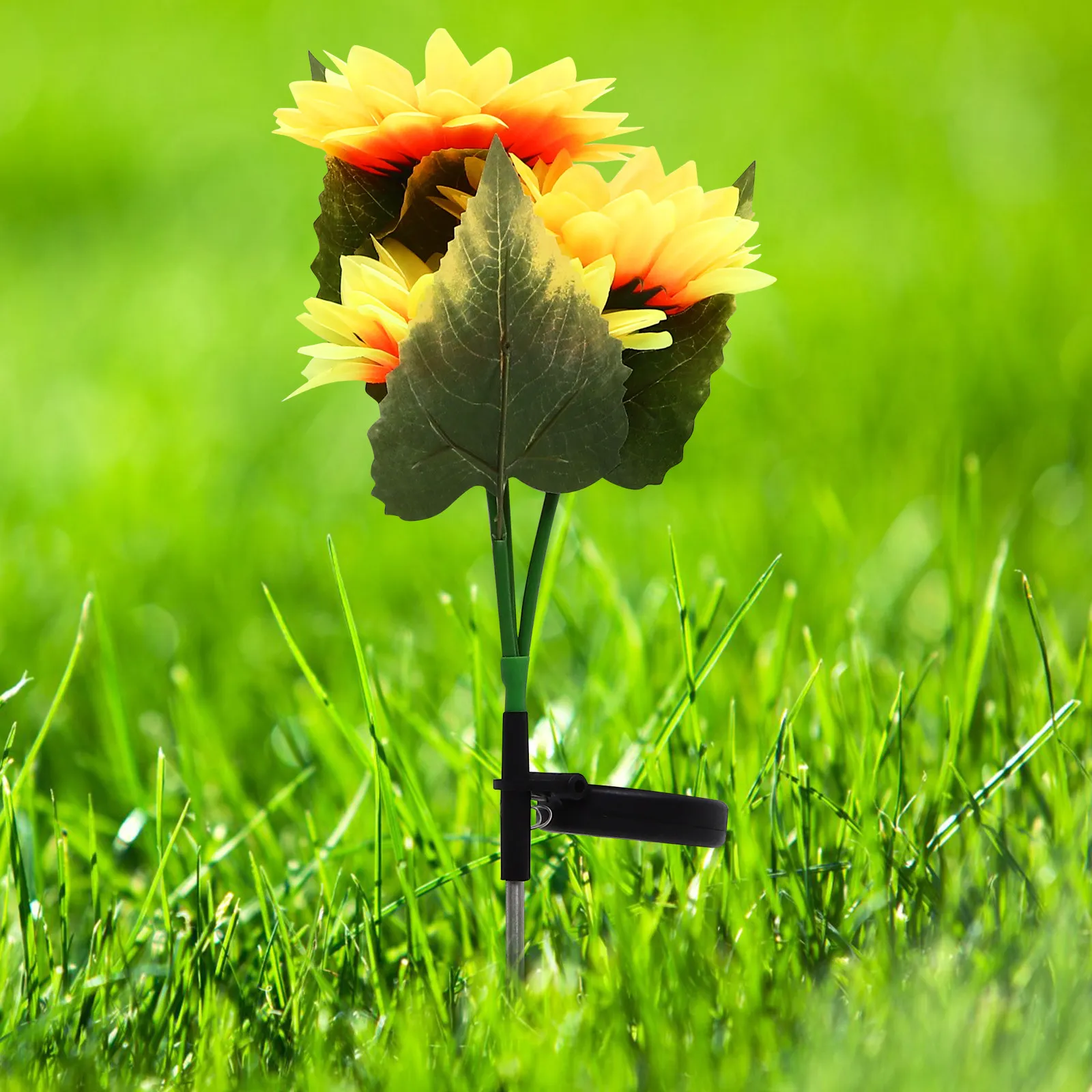 Sunflower Design Solar Lawn Lamp Bright Sun-Powered Garden Light for Outdoor Yard Decoration Energy Efficient Solar Wind Chimes