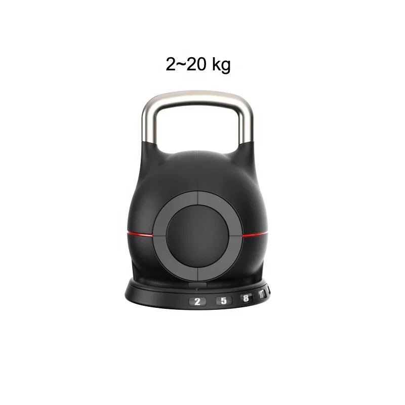 

2-20 KG 7 in 1 Adjustable Kettlebell Grip for Dumbbel, Custom Logo OEM 7 in 1 Kettlebell With Adjustable Weights 20Kg 44Lb