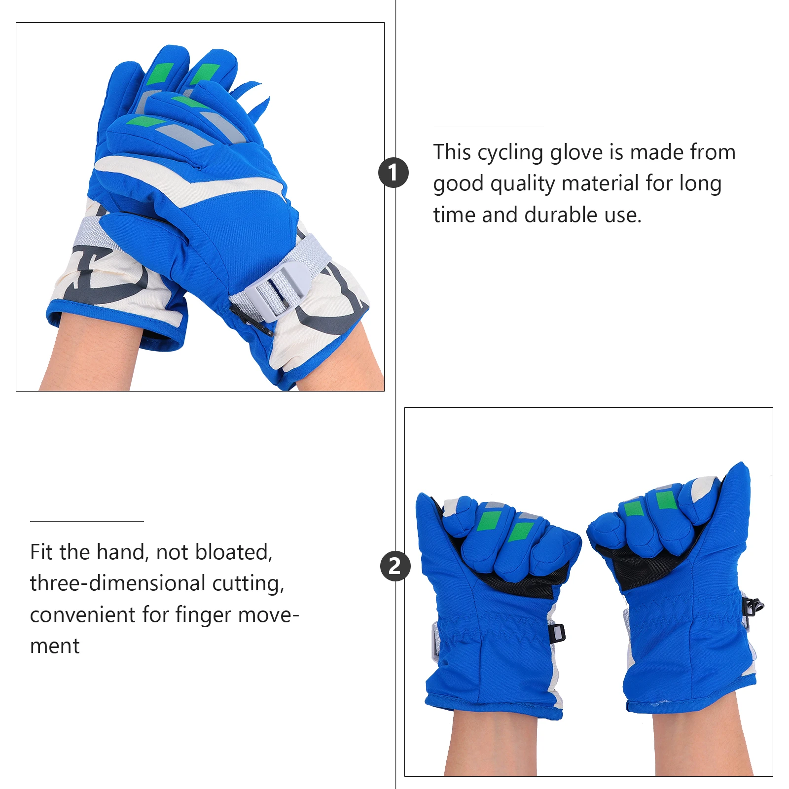 زوج واحد من قفازات الشتاء المتينة خفيفة الوزن لركوب الدراجات والتزلج وتسلق الجبال والمشي لمسافات طويلة والتخييم والأنشطة الخارجية