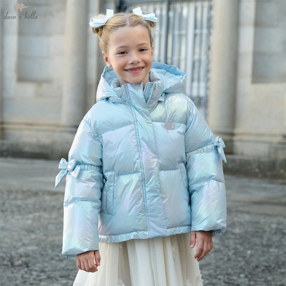 Dave Bella Children Girls Cotton-Padding Jacket Winter Thicken Warm Hooded Coat Overcoat Outerwear Clothes DK4254464