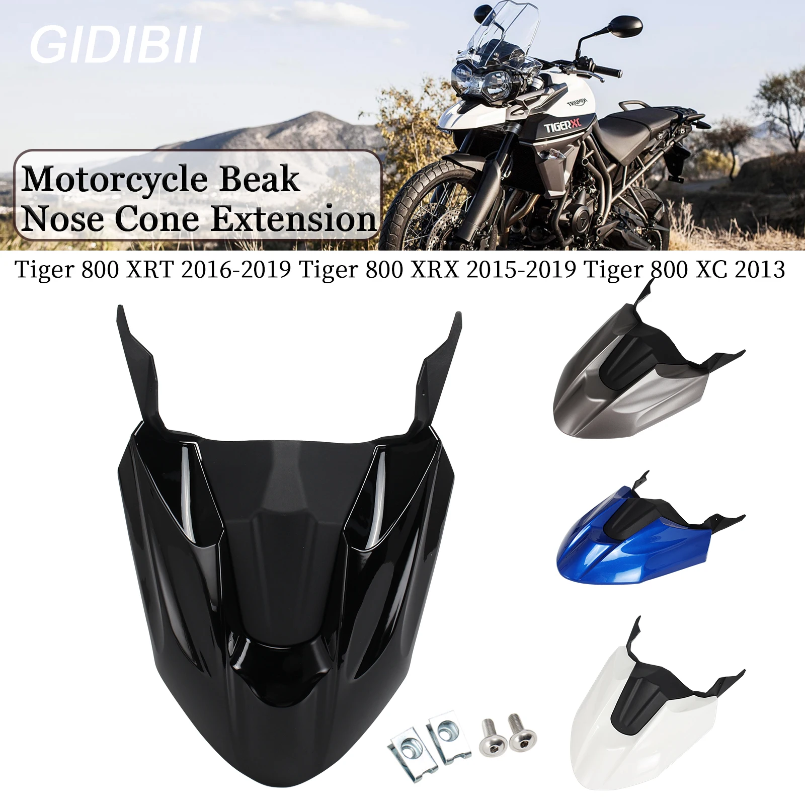

1 Set Motorcycle Front Beak Extend Wheel Fender Nose Extension Cover For Tiger 800 XRT 2016-2019 800 XRX 2015-2019 800 XC 2013