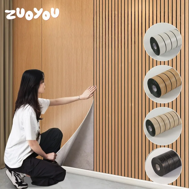 

3M Wood Grain Grille 3D Wall Sticker Background Wall Decor Wallboard Self-adhesive Waterproof Thickening Foam Wallpapers Home