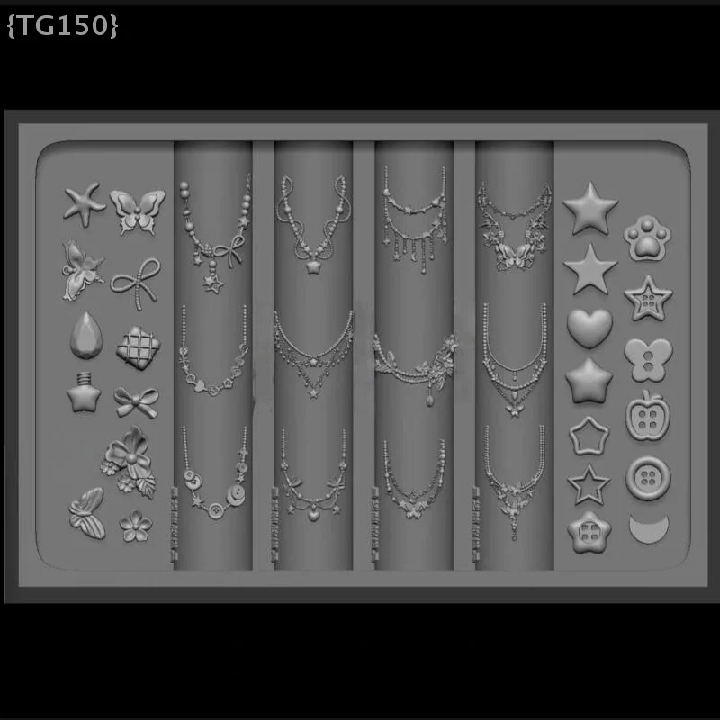 قالب أظافر سيليكون ثلاثي الأبعاد على شكل عظمة التنين - قوالب فنية للأظافر على شكل نجمة على شكل زهرة مع عقدة على شكل زهرة أدوات تزيين الأظافر بنفسك #6