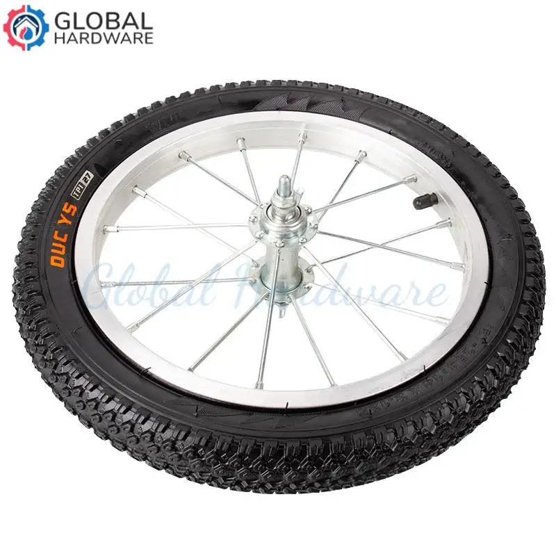 عجلات دراجة للأطفال مقاس 14 بوصة مزودة بحواف من الألومنيوم - عجلات وإطارات أمامية وخلفية