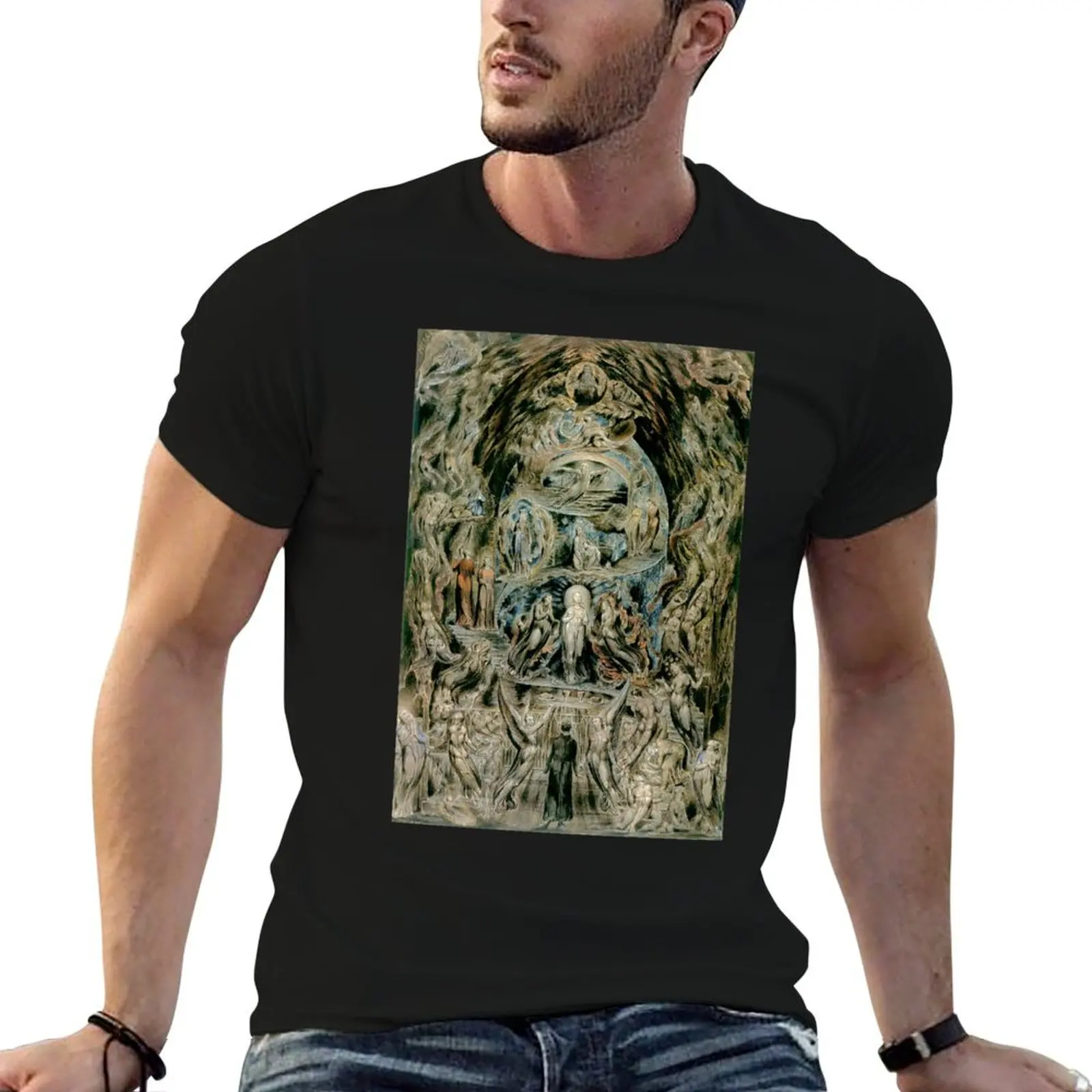 HD Meditations among the Tombs, by William Blake HIGH DEFINITION T-Shirt luxury designer Clothing mens funny t shirts