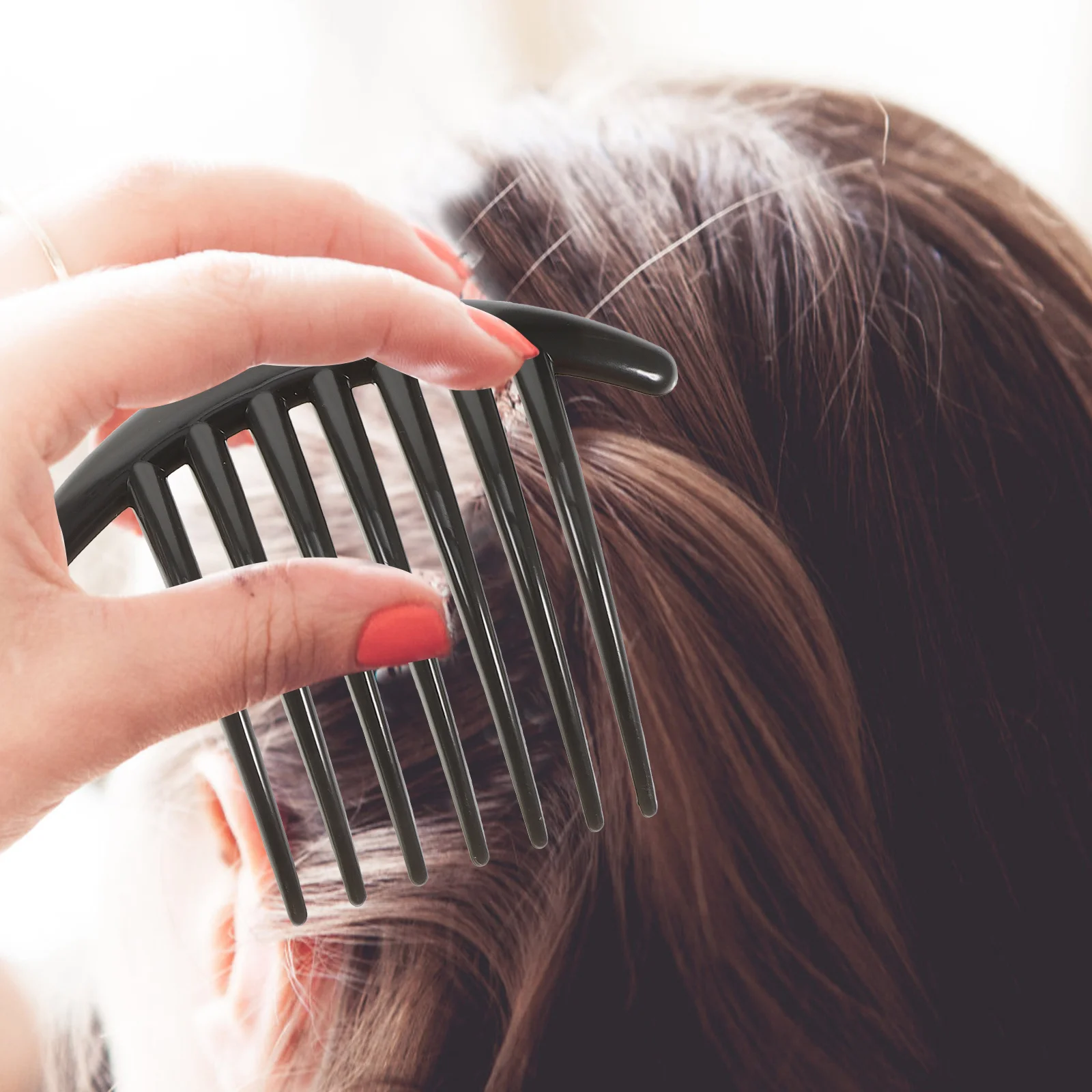 Peine acrílico de 10 piezas para mujer y niña, peines laterales ligeros y duraderos para el cabello, diseño clásico para uso diario