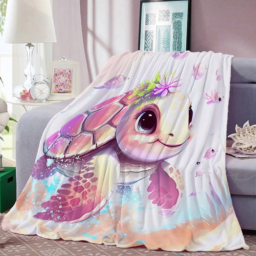 

Animal Series Turtle Soft Flannel Blankets,Keep Warm Throw Blanket Comfortable Blanket for Picnic Beds Sofa Home Bedroom Kids