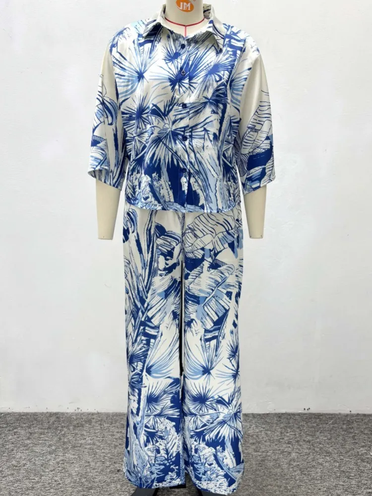 

2 Piece Women Sets Dashiki African New Arrival Spring Summer Matching Sets Two Pieces Sets Top And Pants Suits Outfits Clothing