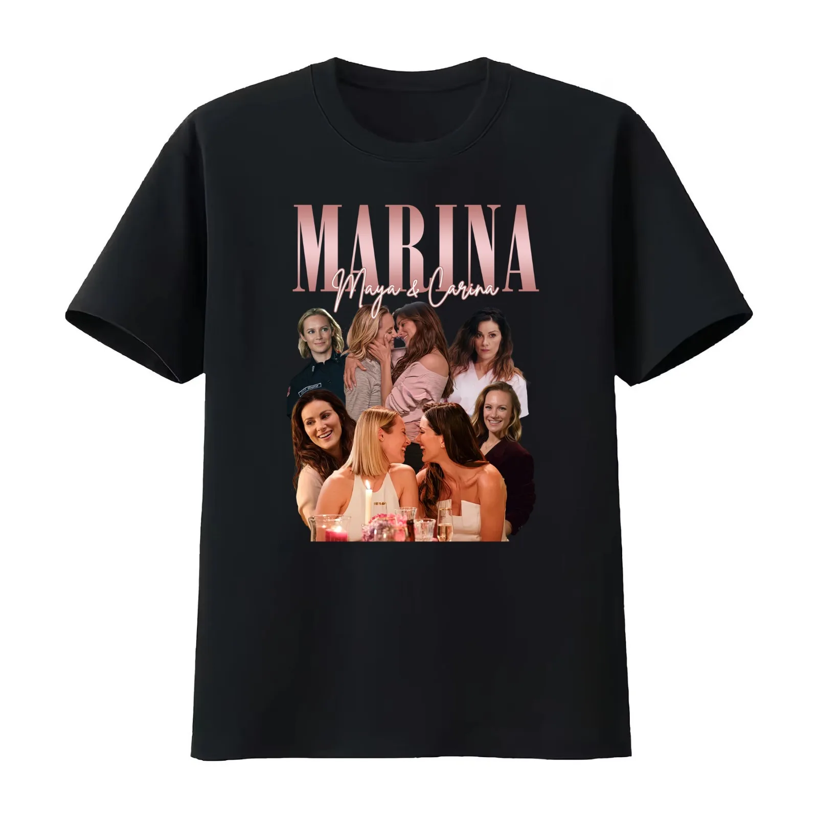 Maya and Carina retro vintage T-Shirt Summer Casual Cotton Tee Oversized Streetwear Tops Vintage Graphic Print 100% Cotton