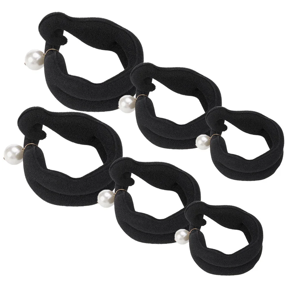 

6Pcs Bun Makers Hair Rollers Lazy Curler Holder for Sleek Updo Hairstyles Daily Wear Bun Maker for Thin Hair Lazy Curler