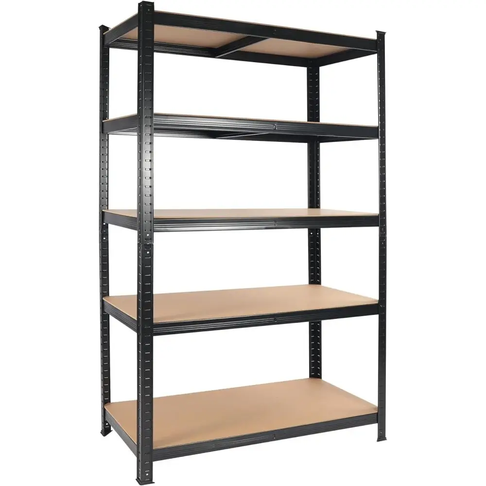 5 Tier Storage Shelves Adjustable Garage Storage Shelving Heavy Duty Metal Storage Utility Rack Shelf for Warehouse Hardware