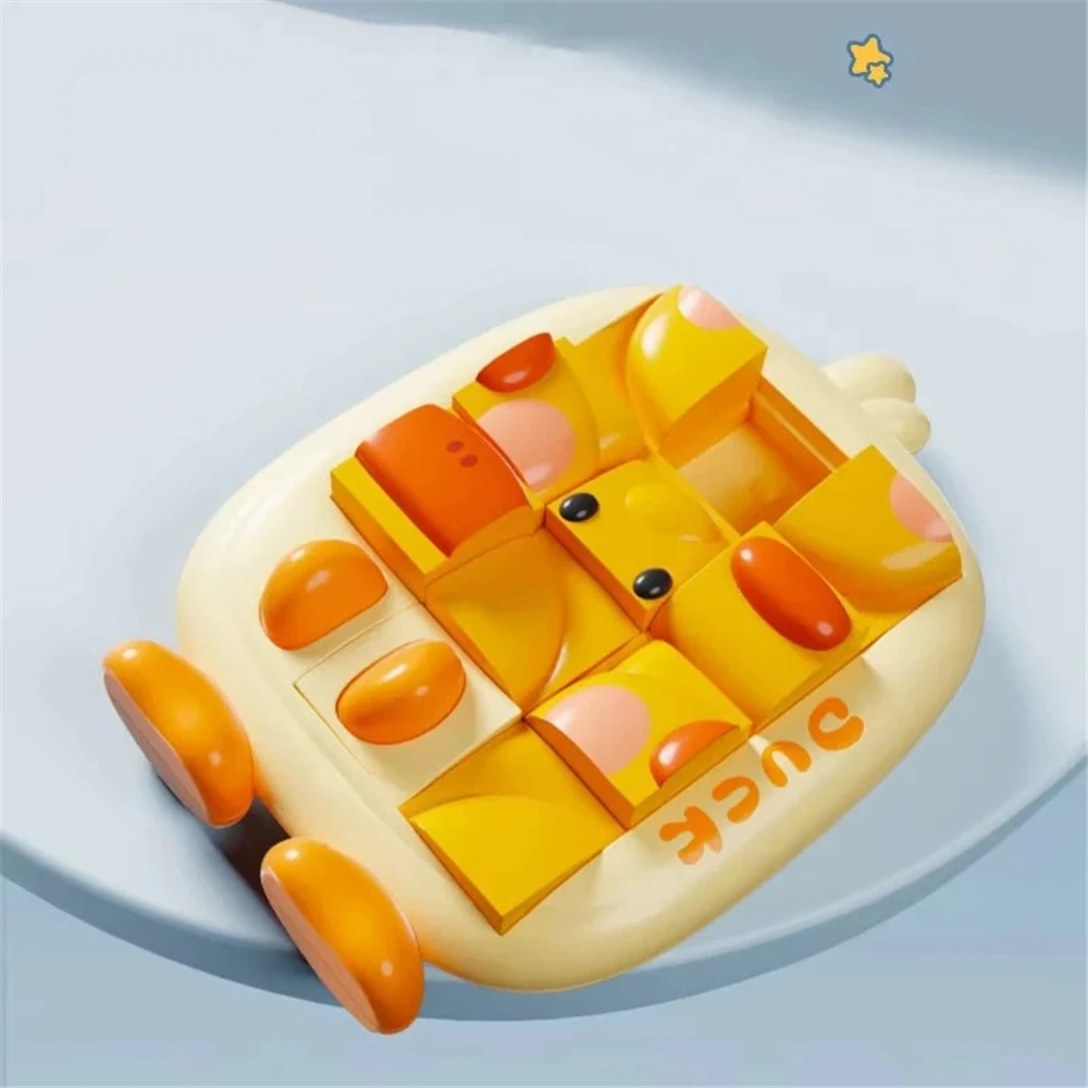 Cartoon Slide Puzzelspel Brain Teaser Huarong Road Puzzel Montessori Educatief Speelgoed voor Logica Denken Training Reisspeelgoed