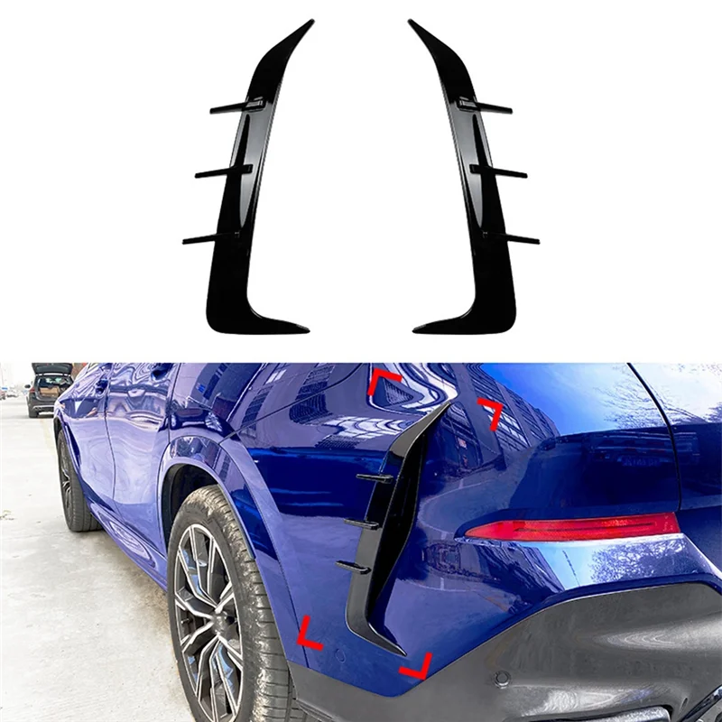 

A13Z_1 Pair Rear Bumper Spoiler Air Vent Cover Side Canard