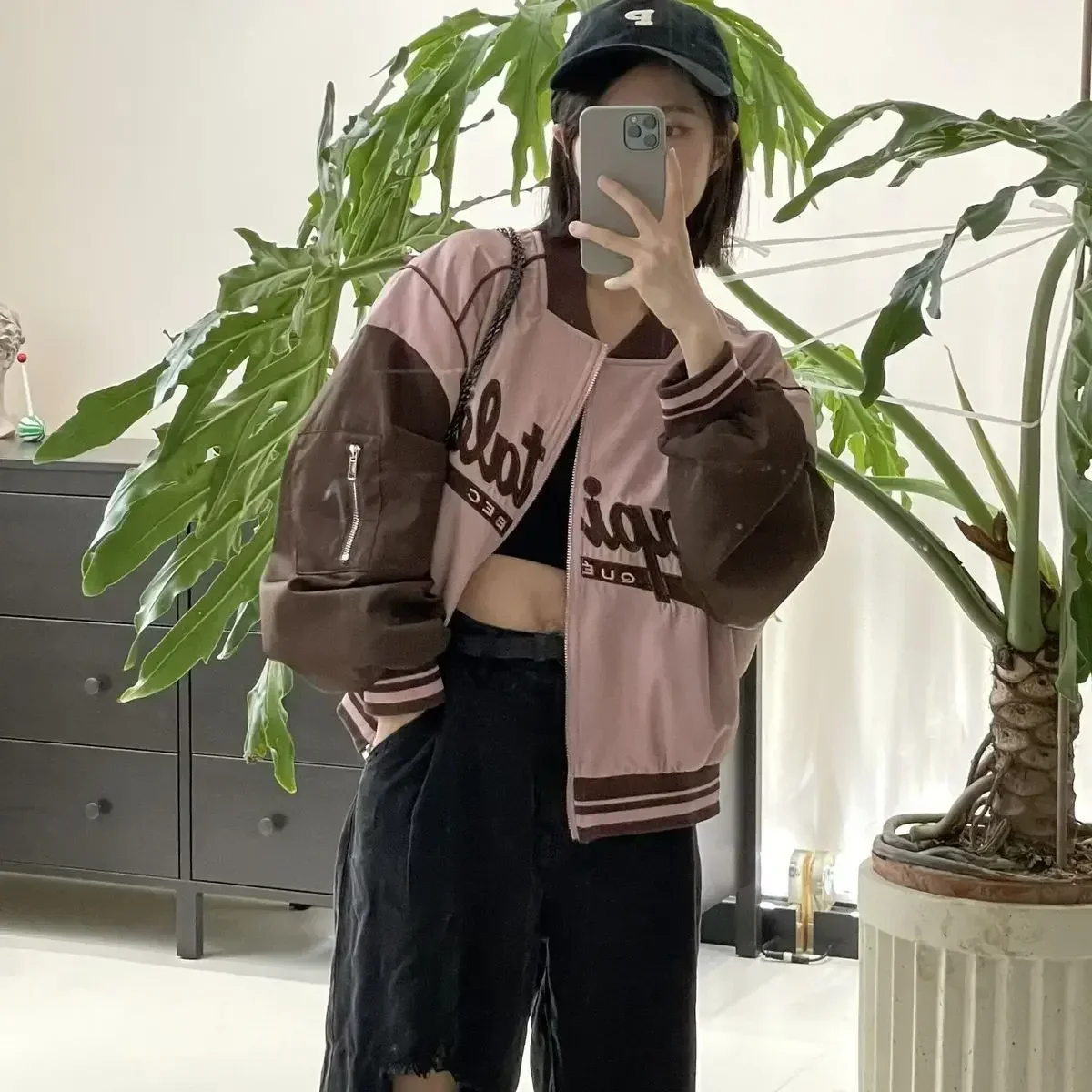 Zip-up Baseball Aviator Coat Woman Short Letter Bomber Jacket for Women High Quality Luxury Offer Elegant Fashion Lined Deals