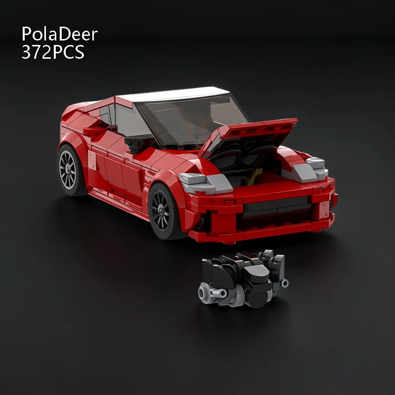 PolaDeer 372-teiliges Kreativ-Garagen-MOC GR86 Sportwagen GT5S Baustein-Modellbausatz Spielzeug-Bausteine Kindergeburtstagsgeschenke – Detail 4