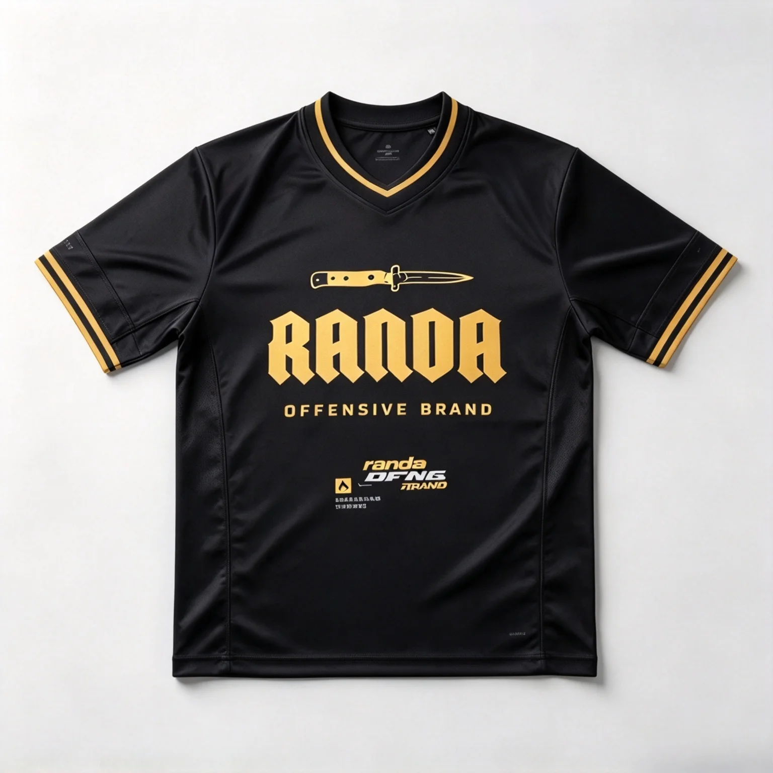 Randa Offensive Brand Jersey Shirt Men Women Vintage Knife Graphic Tee Casual Short Sleeve Sports Soccer Style Unisex Tops