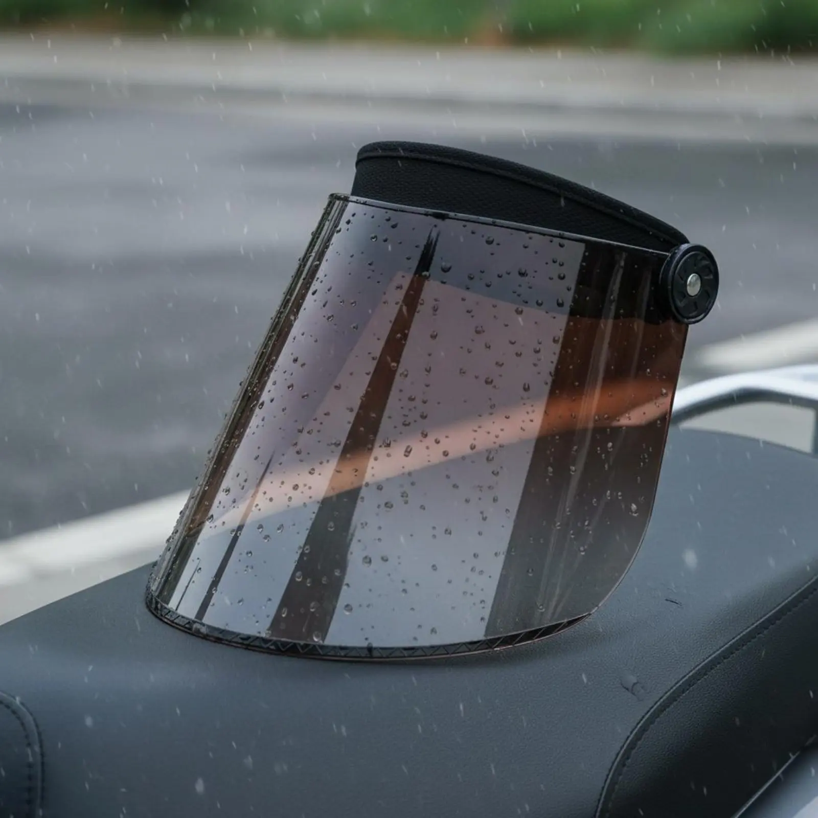 

Face Guard Hat Removable Lens Sun Visor Hat Rain Visor Cap Rainproof Headwear Adjustable Brim for Driving