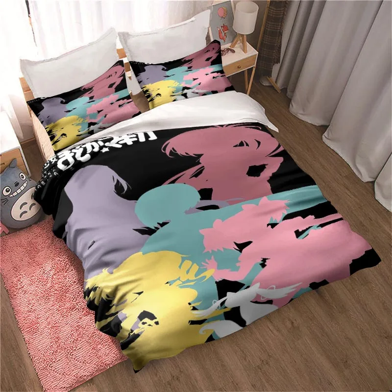 Cartoon Puella Magi Madoka Magica Bedding Set Sheet Set King Twin Double Child Bedding Set Mircofiber Polyester Duvet Cover Set