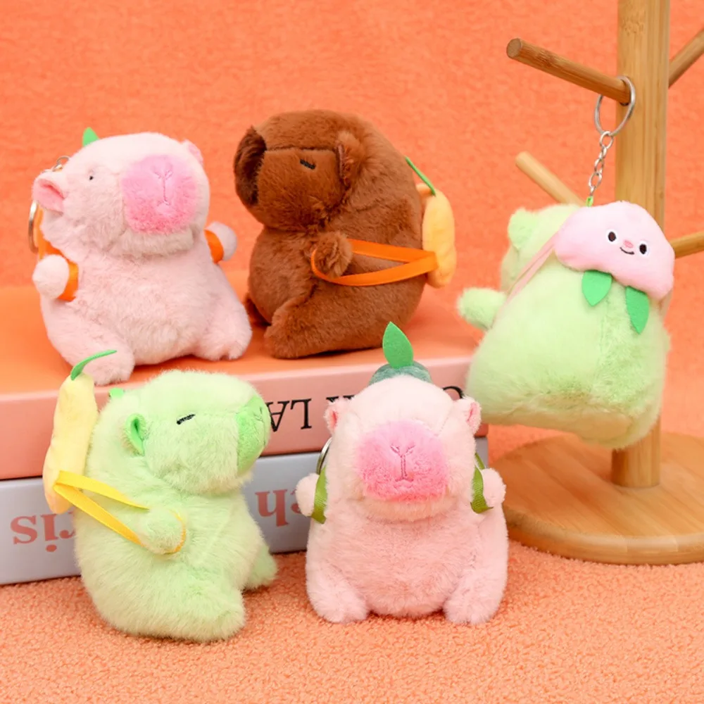 Multicolor Capybara Plush Toy Capybara Pendant Dolphin Green Pendant Charcoal Green Dolphin Bag Pendant Small Doll Keychain