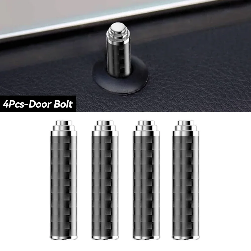 4PCS Car Rear Door Lock Pin Knob Cap for Benz A C E CLA GLA GLK ML GLC GLE GLS SLK Class W205 W204 W212 ABS Interior Accessories