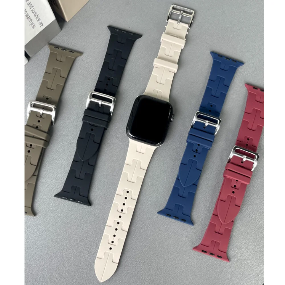 Neues Kelim Single Tour Strap für Apple Watch Band 46 mm 42 44 40 45 41 mm Silikonarmband für iWatch Ultra 3 49 mm 11 10 9 8 7 SE