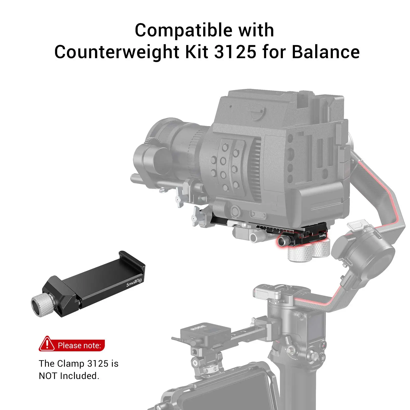 SmallRig Manfrotto Quick Release Plate for DJI RS 2/Ronin-S/ RS 3/ RS 3 Pro/RS4/RS4 Pro Stabilizers, Camera Extended Plate 3031B