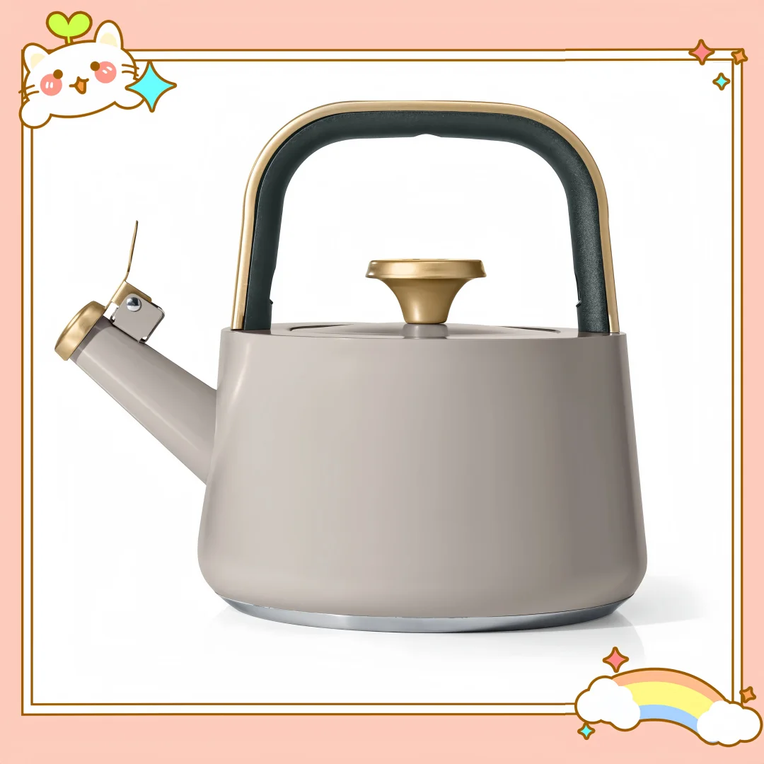 

Ceramic Stovetop Kettle, 1.8L Non-Stick Easy-Clean, Retro Water Pot for Tea Lovers, Porcini Taupe