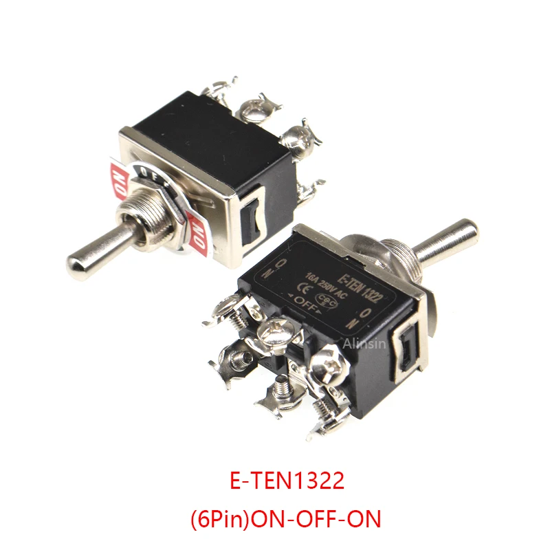1pcs E-Ten 1021 1121 1122  1221 1321 1322 2/3/6 Pin Toggle Switch on-on on-off-on Power Switches 15a 250v