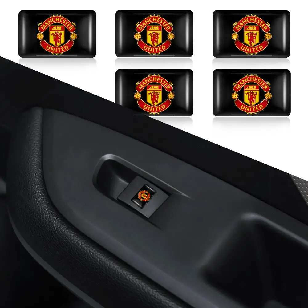 10/20/50PCS Epoxy Stickers Car Manchester United Badge Interior Decoration Decal For VW SEAT Audi BMW Nissan Toyota Renault Kia