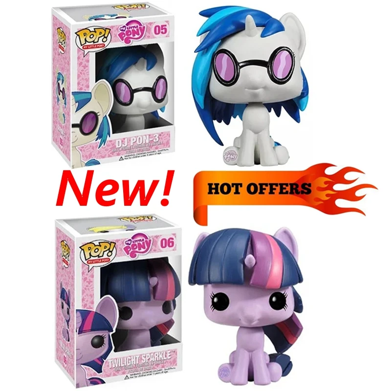 NEW Funko POP! Little Pony DJ Pon-3 #05 Twilight Sparkle #06 Princess Celestia #08 Action Figure Model Toys for Christmas Gifts