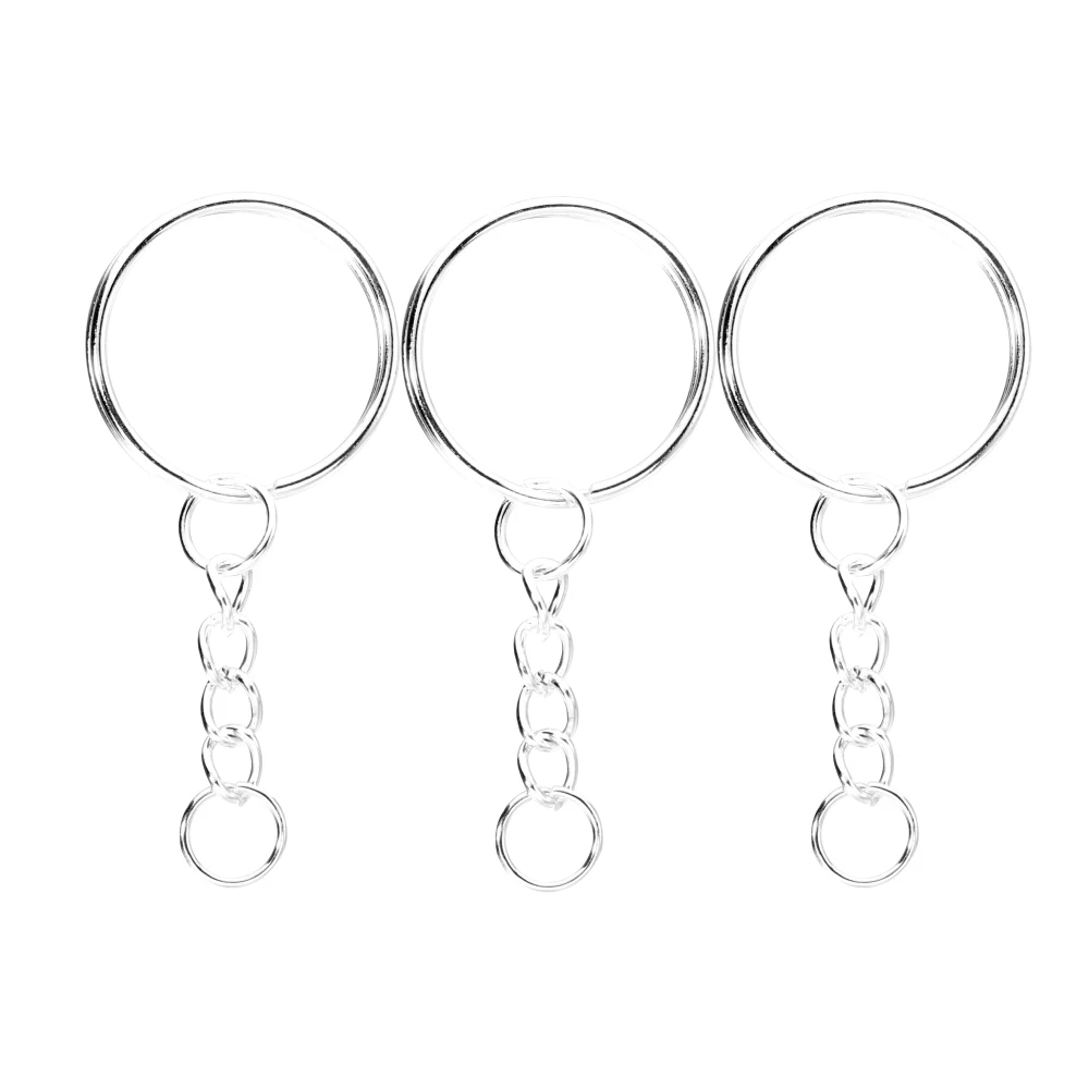 50 Stks/partij Sleutelhanger Sleutelhanger Ronde Split Sleutelhanger Sleutelhanger Met Springring Voor Sleutelhanger Hangers Diy Sieraden Maken Accessoires