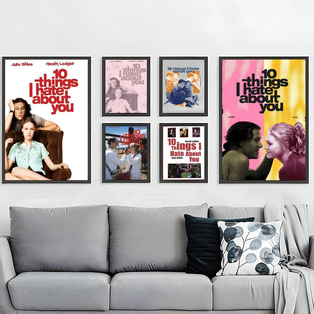 movie 10 Things I Hate About You Poster HD Waterproof Self-Adhesive Wall Art – Multi-Scene Use, Top Gift Pick