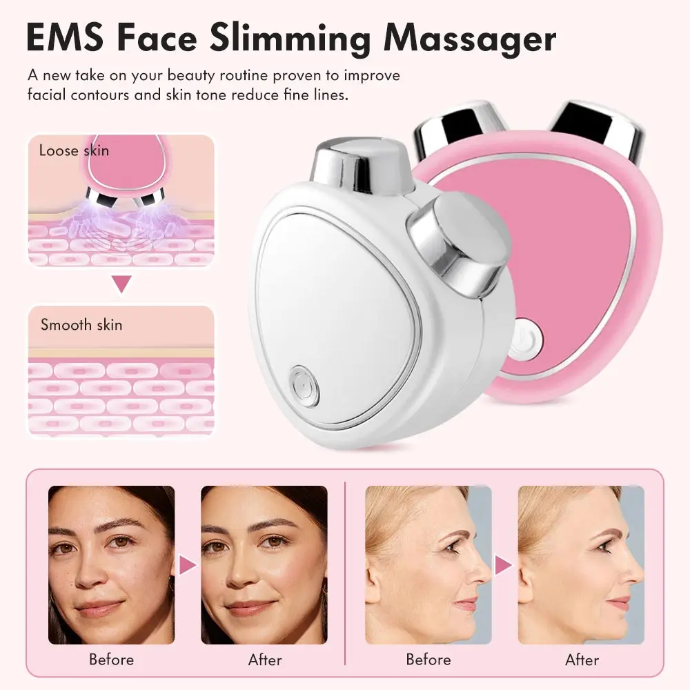 Nouveau masseur électrique pour le visage, rouleau de levage, microcourant, Vibration sonique, Lifting du visage, Massage, appareils de beauté portables