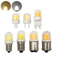 5W LED COB Light Bulb G4 G8 G9 E11 E12 E14 BA15D BA15S Glass Cover + Ceramic COB Lamp Warm/Cool White LED Light 110V 220V