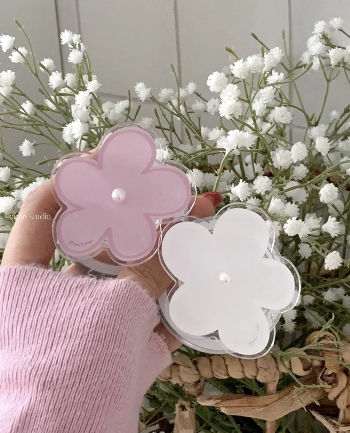 

Корейский ins нишевой ДИЗАЙН Романтическая милая розовая Цветочная фотостойка универсальная Магнитная подставка