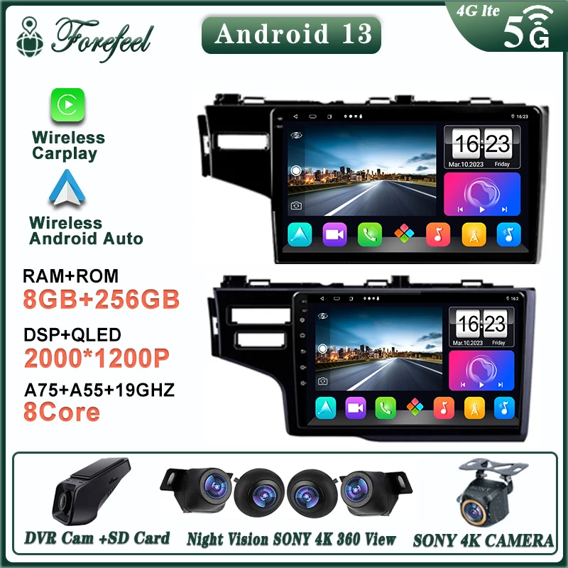 

Android 13 Car Radio For Honda Jazz 3 2015 -2020 Fit 3 2013-2020 Multimedia Video Player Stereo GPS Carplay Autoradio navigation