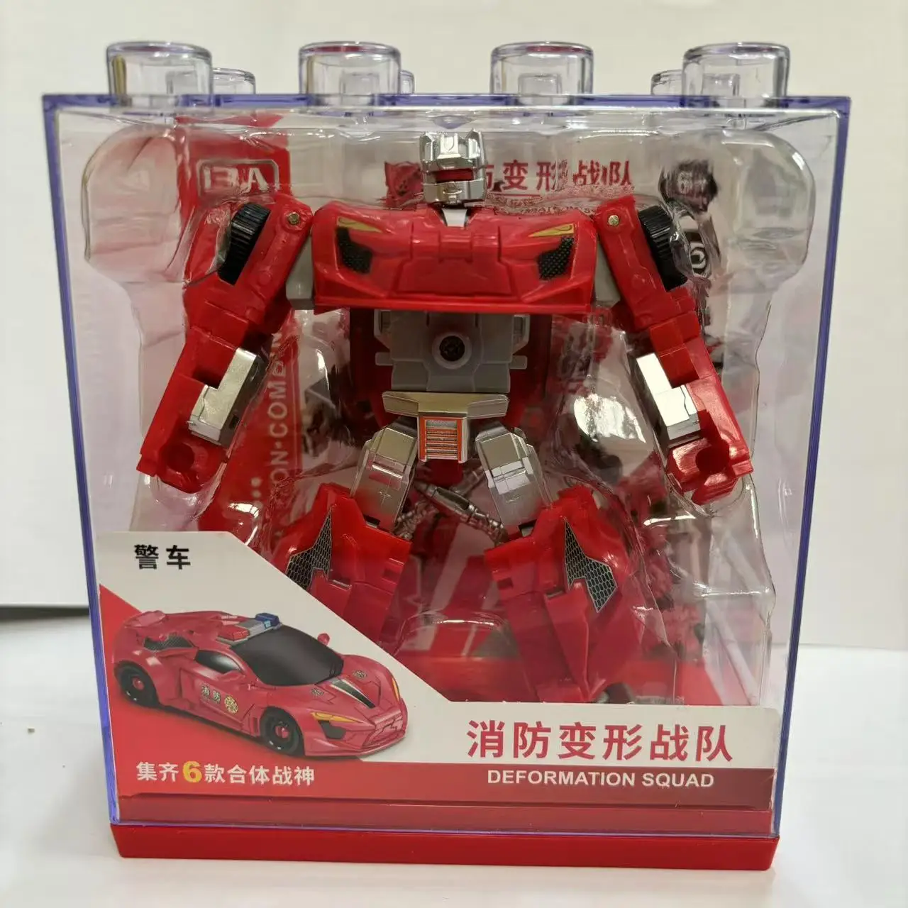 Transformation Feuerwehr Roboter Spielzeug Set Sechs-in-Eins Montage erforderlich Kombinieren Mecha Action Figur Modell Kinder Spielzeug Geschenke