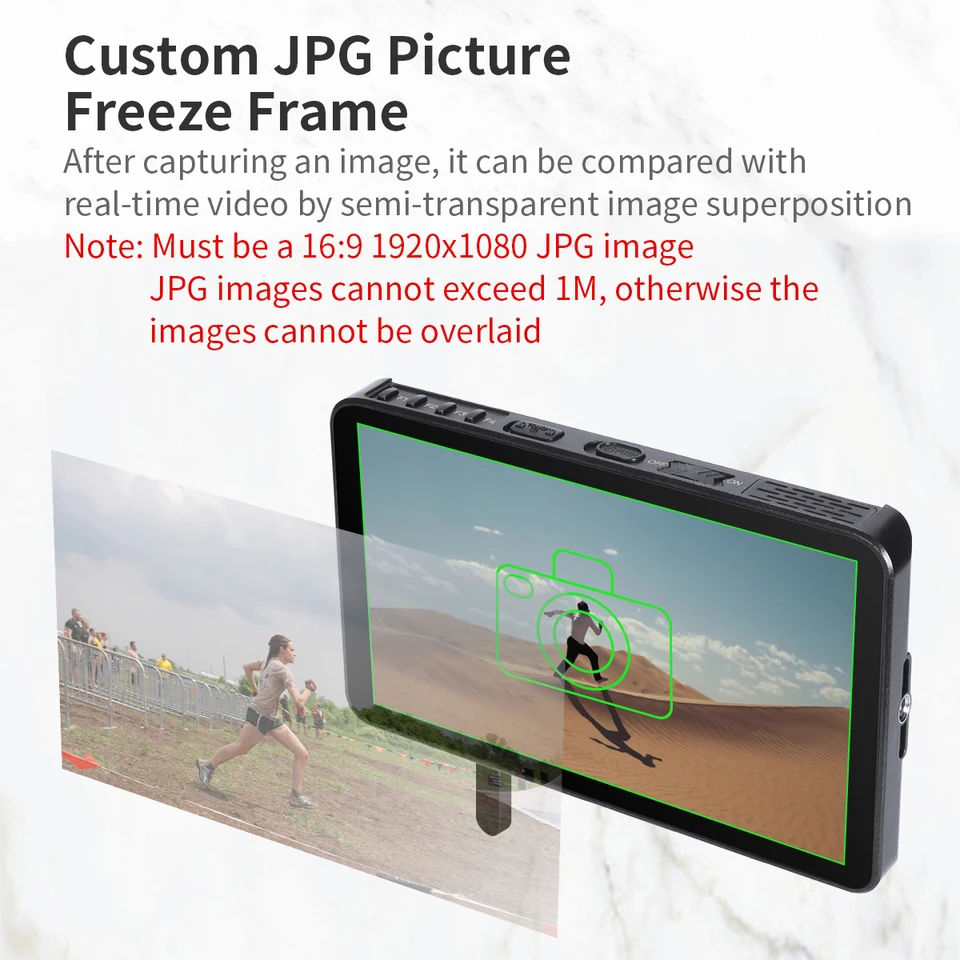 Portkeys LH7P Controllo telecamera wireless da 7 pollici Monitor 4K Monitor da studio DSLR 1000nit On-Camera Campo Audio Schermo Video Foto