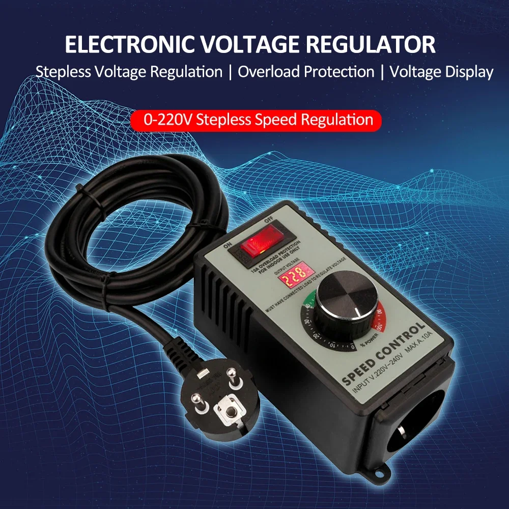 4000W AC Electric Motor Speed Controller Voltage Governor Lamp Fan Heater Grinder Power Tools Stepless Voltage Regulator Switch