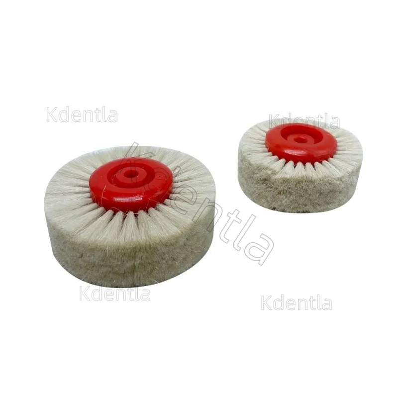 10pcs Dental White Bristle Brush Polishing Wheel 4/6 Rows Engraver Abrasive Brushes 65-78MM Denture Jewelry Dentistry Materials