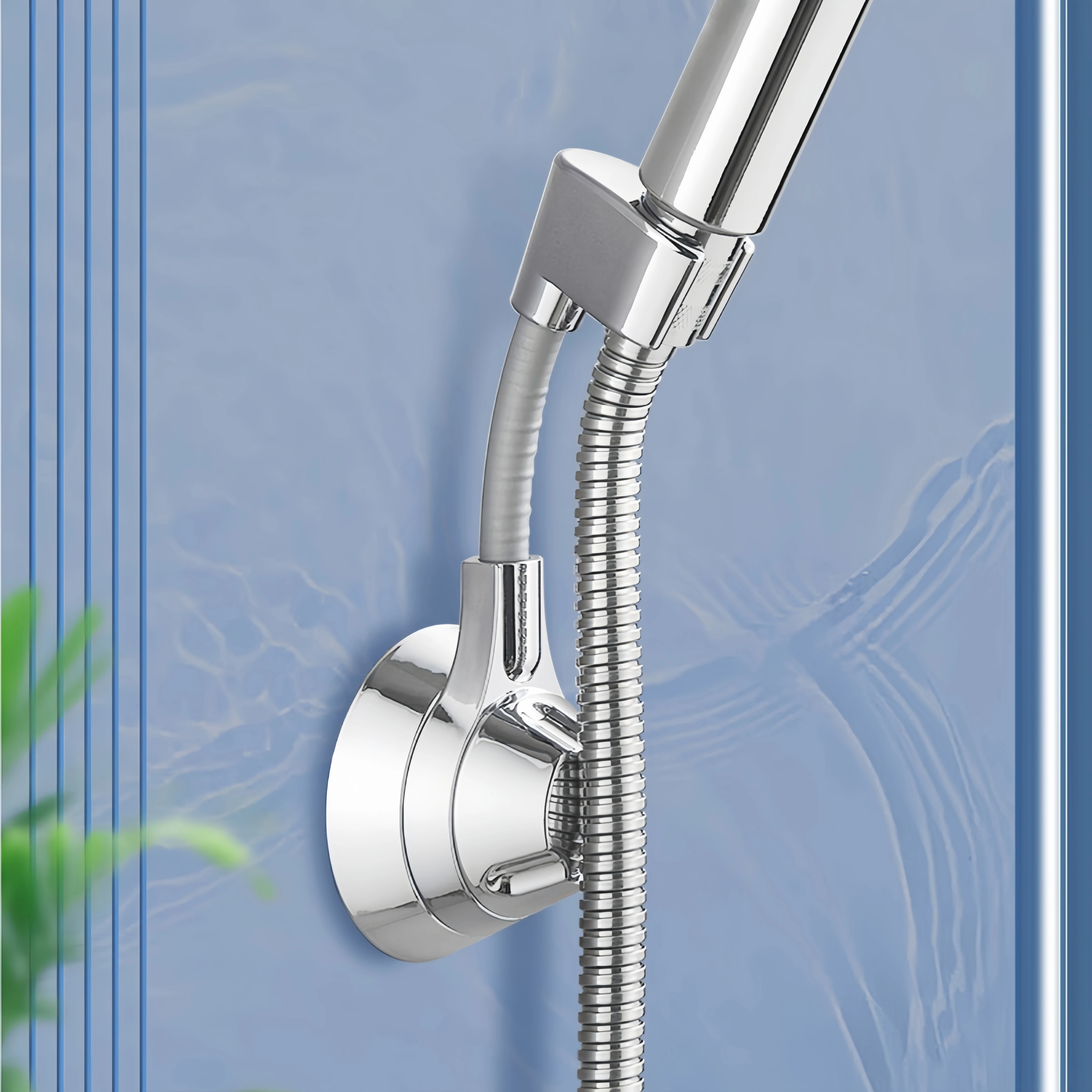 No Drill Shower Holder: Suction Stick & Lock! Adjusts 120° Up/Down